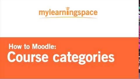 Moodle - Course categories