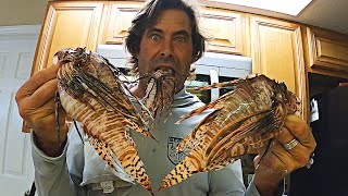 VENOMOUS LIONFISH ☠  SASHIMI With The Hottest WASABI after Spearfishing the Gulf of Mexico Florida!