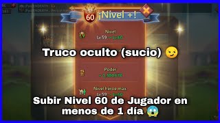 Lords Mobile Subir Nivel 60 De Jugador En Menos De 1 Día Truco Oculto Sucio