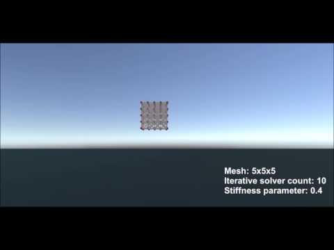 Positions Based Dynamics - Deformable cube