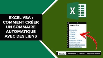 Excel VBA : Comment créer un sommaire automatique avec des liens hypertextes