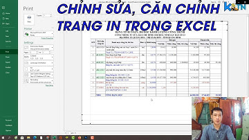 Chỉnh sửa, trình bày, căn chỉnh Trang in và in ấn trong Excel 2010, 2013, 2016