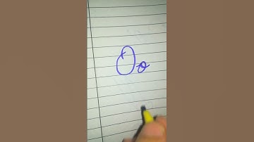 How To Write Oo In Cursive Writing