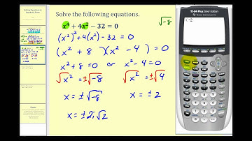 Solve Equations in Quadratic Form by Factoring