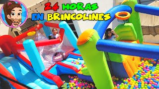 Reto 24 Horas en Brincolines - 24 Hour inflatable bounce house challenge - Yesly y Sarayu