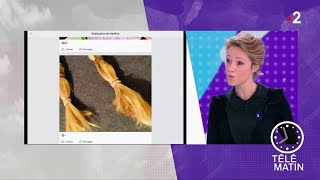 Marlène Schiappa donne des mèches de ses cheveux aux victimes du cancer