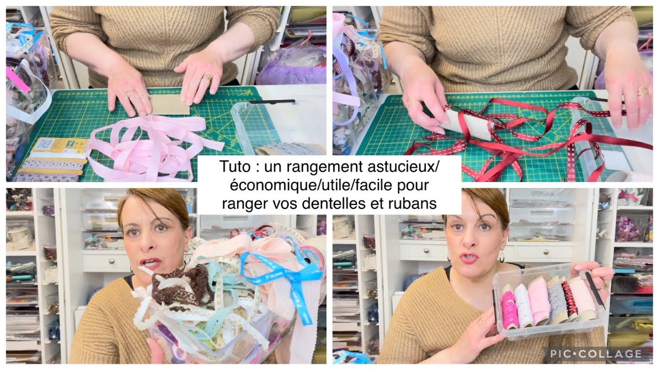 Tuto : Un rangement astucieux, pratique, économique et utile pour ranger vos dentelles et rubans