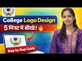 5 Minute Me Professional College Logo Design | Canva Tutorial