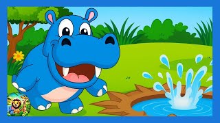 BLUE HIPPO SONG 🦛 | Learning Colors Safari Animals | Nursery Rhymes for Kids BLUE HIPPO SONG 🦛 | Learning Colors Safari Animals | Nursery Rhymes for Kids