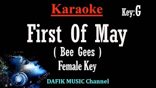 First Of May (Karaoke) Bee Gees Female key G /Nada Wanita/ Cewek