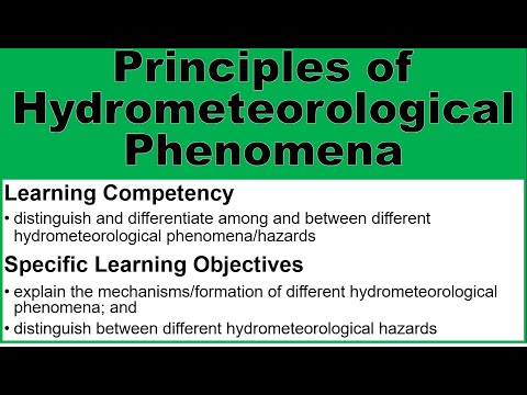 Principles of Hydrometeorological Phenomena | Different Hydrometeorological Phenomena/Hazards | DRRR