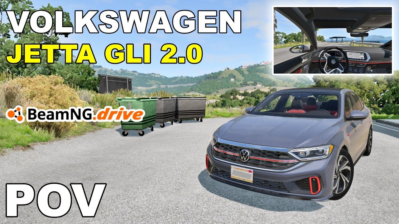 Volkswagen Jetta GLI 2.0 TSI 2024 - Um dia na vida de um jetteiro | Test Drive BeamNG Drive | 4K