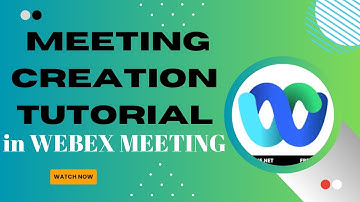 Create Webex Meetings with Audio & Video - 2026