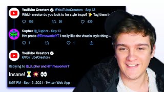 The First Time Youtube Mentioned Me On Twitter O Frolic