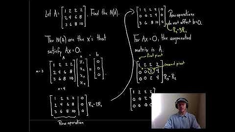 Find the nullspace. Solve Ax=0