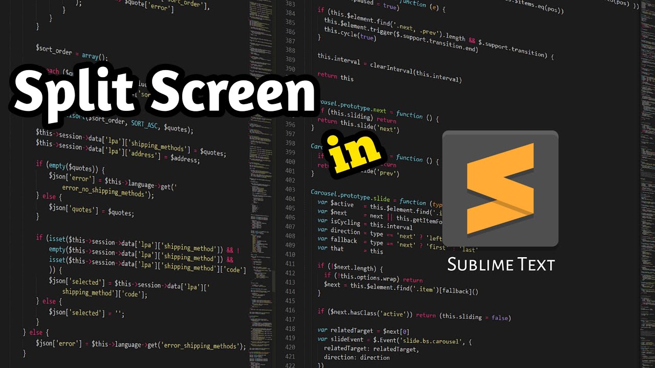 How to Spilt-Screen in Sublime Text | double window | 2020 - YouTube