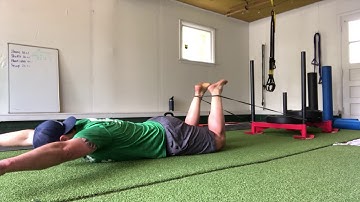 Prone Iso Band Hamstring Curl/ Y-W