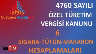 4760 sayılı ÖTV KANUNU (6. BÖLÜM) HD (3/B SAYILI LİSTE HESAPLAMALAR)