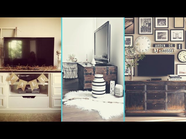 ❤DIY Rustic Shabby Chic Style TV Stand / Wall decor Ideas ❤| Home decor Ideas| Flamingo Mango class=