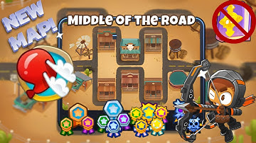 *NEW MAP* Middle Of The Road [Deflation] Guide | No Monkey Knowledge | BTD 6 (2023 Updated) 4K