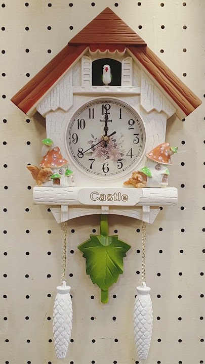Cuckoo Clock with Bird House Style Day Time Hourly Alarm Nordic Pendulum Wall Clock. #AAAHomeStore