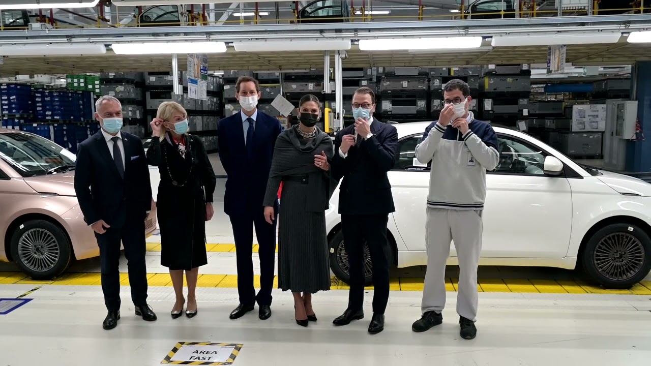 Crown Princess Victoria visits the Maserati factory in Torinio