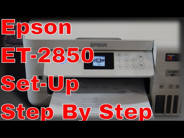 Epson EcoTank ET-2850 Setup, Fill Ink Tank, Load Paper, Align Print Head,  Wireless Setup, Review. 