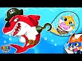 Stop pirate shark catch baby shark thief  color squad rescue baby shark from pirate shark  more