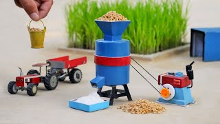 diy tractor mini flour mill machine science project #6 | @MiniInventor | keepvilla