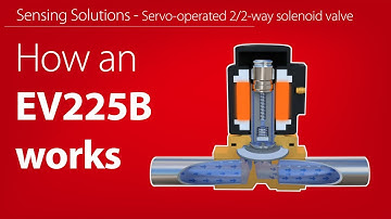Look inside an EV225B servo-operated 2/2-way solenoid valve for steam | Working animation