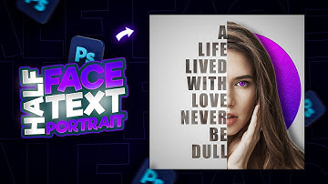 How to Create Half-Face Text Portrait in Adobe Photoshop || Text Portrait || Design With Frankee