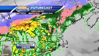 Wintry mix continues; Heavy rain expected later