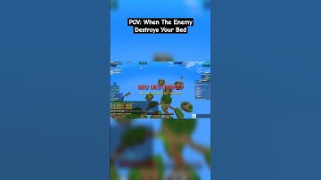 When The Enemy Destroys Your Bed #minecraft #bedwars #hypixel #shorts