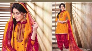 Cotton Semi patiala Embroidery Suits | March 2017 screenshot 4