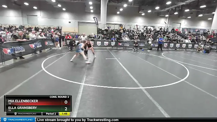 132 Lbs Cons. Round 2 - Mia Ellenbecker, TX Vs Ell...