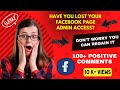 Lost My Facebook page admin access  || how to regain my Facebook page admin access back?