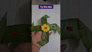 Try This Idea 🙏 Swastik Mango leaf Decoration#shorts#ugadipachadi#viralvideos#trendingshorts#diy#god