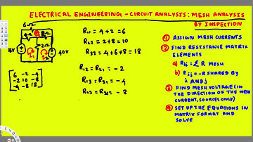 Electrical Engineering : Circuit Analysis : Mesh Current by Inspection #3