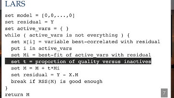 Linear Models and Lasso/LARS, Part 5
