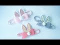 Baby Headband Ideas : Bunny Ear Headband With Bowtie Flannel | DIY by Elysia Handmade