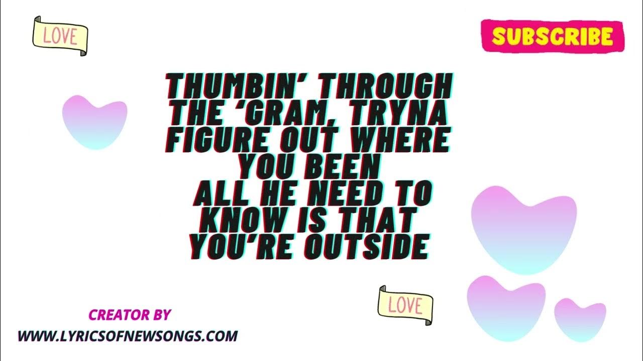 Bryson Tiller Outside Lyrics English YouTube