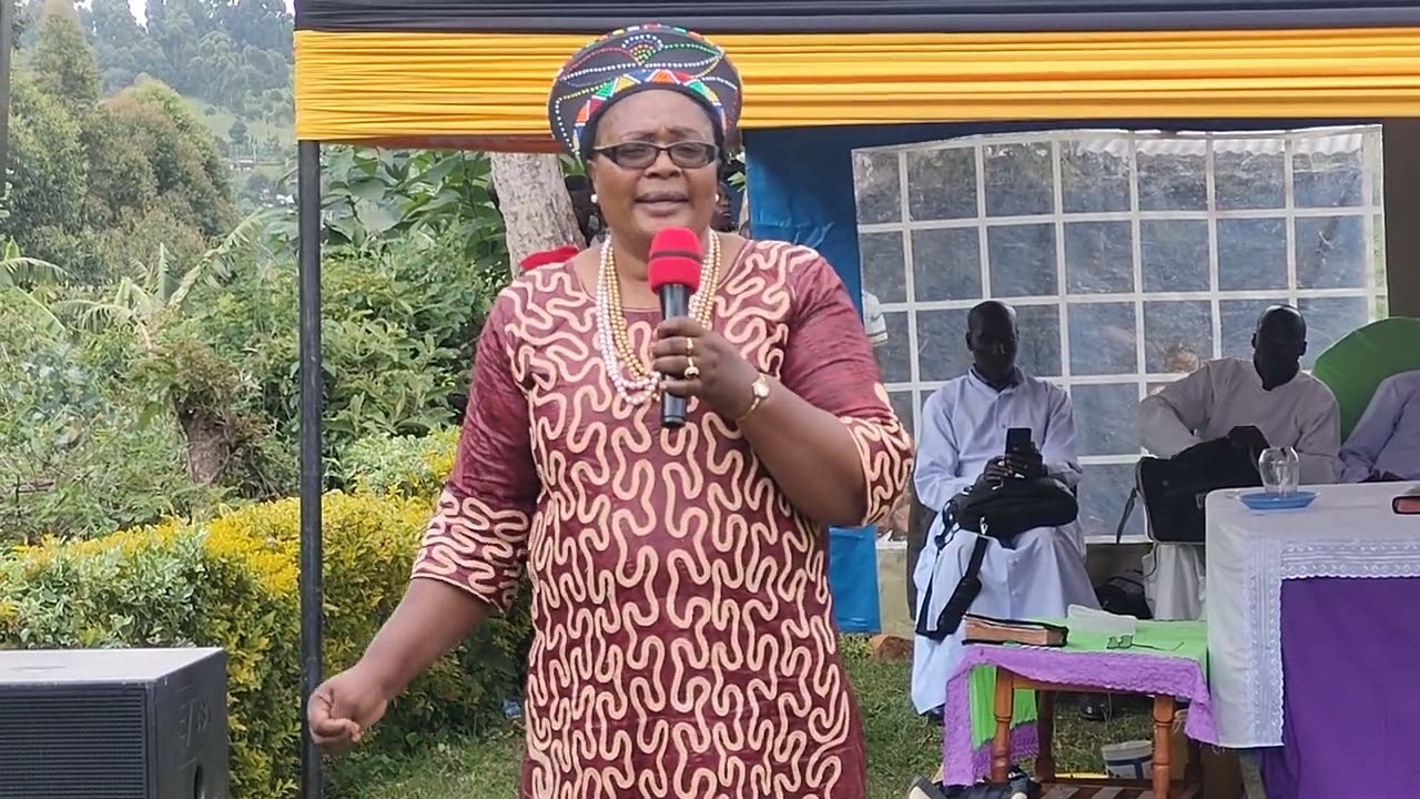 Sen Janet Ong'era joins the family of Hon Michael Motume during the burial ceremony of Eunice Oteyo