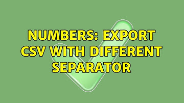 Numbers: Export CSV with different separator (2 Solutions!!)
