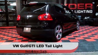 Spyder Auto Installation: 2006-09 Volkswagen Golf/GTI Mk V LED Light Tube Tail Lights