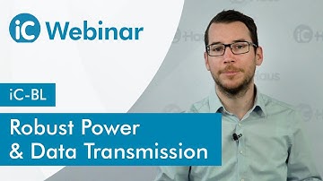 Robust Power and Data Transmission Using One-Cable Technology BiSS Line | iC-BL | Webinar