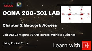 CCNA 200-301 Lab | Chapter 2 Network Access | Lab 012 Configure VLANs across multiple Switches