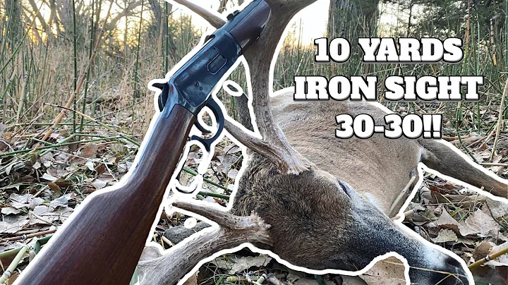 30-30 IRON SIGHT BUCK AT 10 YARDS!!! | Nebraska Rifle Season
