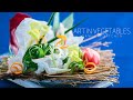 Japanese food cutting skills  art in cucumbers and other vegetables  