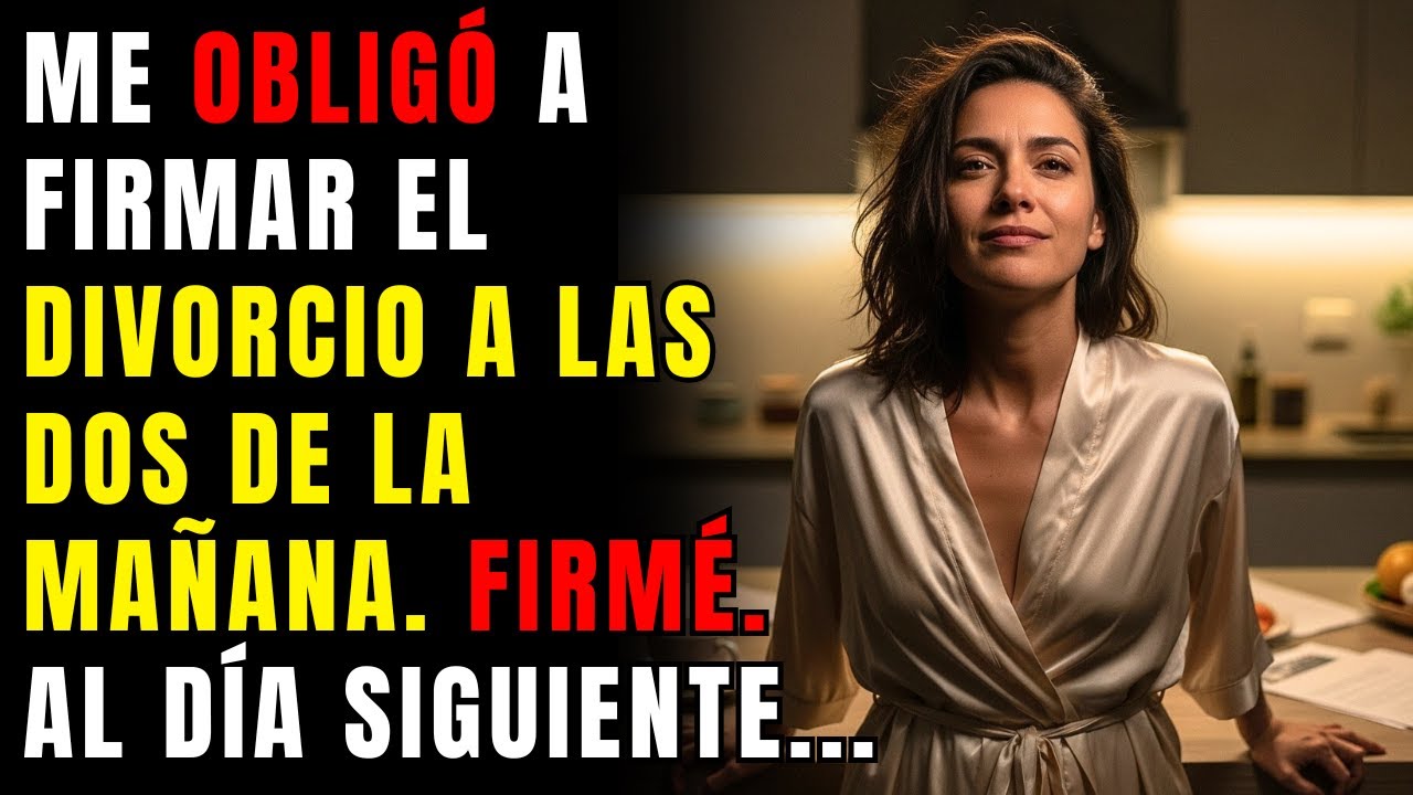 Me obligó a firmar el divorcio a las dos de la mañana. Firmé. Al día siguiente, él se dio cuenta...