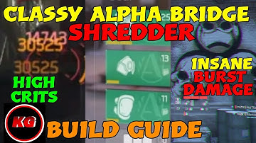 HIGH CRIT Classified Alpha Bridge Shredder BUILD GUIDE! -The Division 1.8
